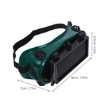 2Pcs Goggles For Science Dark Green Plastic Eye Protection For Workers V1192-AZ-W-22290