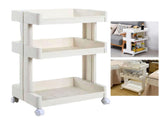 3 Tier Storage Trolley Multifunctional Large Capacity Rolling Cart with Wheels for Beauty Salon V1294-YM0901-3117230244611