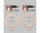 2 pcs Wood Gymnastic Rings - Olympic Gym Rings with Adjustable Straps, Heavy Duty Gym Equipment for V1263-JX-1207