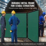 VEVOR Welding Screen with Frame 3 Panel 6' x 6' Welding Curtain Screen 12 Wheels V952-SMSHJPF6X6YCKQEXGV0