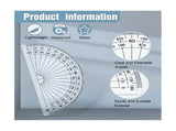 100 Pcs Math Protractors Plastic Protractor 180 Degrees,Protractors Bulk for Classroom, Protractor V1370-AZ4-07865