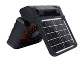 Solar Powered Camping Fan Strong Wind USB Rechargeable Battery Operated Folding Portable Camping Fan V1294-YM0901-3113240183812