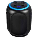 Black Wireless Karaoke System with Bluetooth Audio and Disco Lights V178-69022
