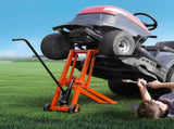 Lawn Mower Lift with Hydraulic Jack, 500 Lbs Weight Capacity, Solid Carbon Steel Lawn Mower Lift, V952-GCJSJJYYS500E2M1RV0