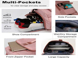 Sports Duffel Backpack with Shoe and Wet Compartment for Travel Fitness and Overnight Trips, Light V1237-ZY-917-155