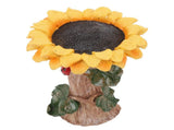Sunflower Birdbath Resin Weather Resistant Ample Capacity Beautiful Bird Bath Feeder for Garden Yard V1294-YM0901-3111240121611