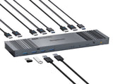 Simplecom KM490 HDMI and DisplayPort Dual Monitor KVM Switch for 2 Computers with 4-Port USB 3.0 Hub V28-SIMKM490