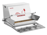 Automatic Chicken Feeder, 18.14 kg Capacity, Rainproof Treadle Poultry Feeder with Lockable Lid, No V952-JQWLQ40LBSZDYWBXU001V0