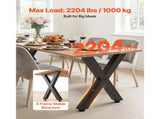 Table Legs, 750 x 600 mm Steel Furniture Legs, Modular Design, Easy Assembly, 1000 kg Max V952-ZTCFKXX2824IDAGR1001V0