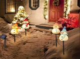 Charming Solar Snowman Stake Lights with Warm Glow, Auto On/Off, and Colorful Hat & Scarf Designs V1341-ZY-48D9FPEU-4IN1MIXEDCOLORS