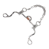120mm Horse Mouth Snaffle with Chain Stainless Steel Horse Bit for Equestrian Training Equipment V1294-YM3111220273811-0421
