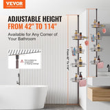 42" to 114" High Shower Corner Caddy Tension Pole Rust-Proof Tension Pole V952-SCTPBXGFXHDSUVNVIV0