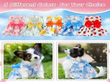 Dog Clothes Girl Dog Dress Little Flower Dog Dress Pet Cat Princess Bow Clothes Cute Dog Summer Set V1366-AZ2-W-13453