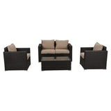 Harmony Haven Outdoor Sofa Set V264-OTF-525S-BRBGE-US-5PC