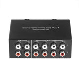 4 Way Bi-Directional RCA Stereo Switch 2 in 4 Out or 4 in 2 Out L/R Jack Sound Channel RCA V1369-AZ3-W-11913