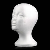 Cheers.US 2 Pieces/Set Styrofoam Head Female Foam Wig Head Mannequin Manikin Cosmetics Model Head V1370-AZ4-17357