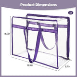 4-Pack Clear Zippered PVC Storage Bags, Foldable Closet Organizers Storage Containers, Transparent V1369-AZ3-W-08644
