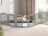 PaWz 6 Panels Pet Dog Playpen Puppy Grey PT1173-GY