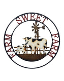 Laser Cut Cow Farm Sweet Farm Wall Art 60cm V637-71646COW