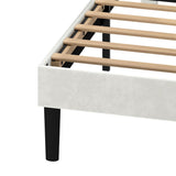 Levede Double Bed Frame Upholstered Adjustable Headboard Platform Mattress Base BF1084-D-BG-AU