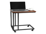 C Table, C Shaped Sofa Side Table with Metal Frame Rolling Casters, Portable C Shaped End Stand for V952-CZ1JT1CBHB208HKNP001V0