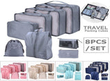 8PCS Packing Cubes for Travel Luggage Organiser Bag Compression Pouches Clothes Suitcase, Packing V1192-AZ-W-31020