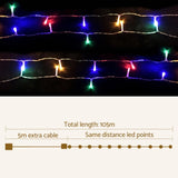 100M Christmas Lights String Fairy Light 500 LED Colourful Jingle Jollys XMAS-ST500-100M-MC