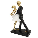 Romantic Couple Dancing Sculpture Decoration Resin Elegant Couple Ballet Dancer Statue Figurine V1294-YM0706-3115230054811