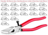 50 Pack 25mm Metal Keychain with Ring & Pliers - DIY Keychain Making Kit - Silver V1258-DP02-BOL-807