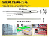 Drawer Slide Soft Close Drawer 1Pair 34" Ball Bearing Full Extension 500lb V952-CTDGBYCW500342RPVV0