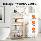 VEVOR Bamboo Bookshelf 4 Tiers Bamboo Ladder Bookshelf Trapezoid Storage Rack V952-TBSJTBZZTX4GVCXBQV0