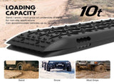 X-BULL 10 Pairs Recovery tracks Boards 4WD 4X4 10T Sand / Mud / Snow Gen 2.0 Black V211-AU-ST002X10
