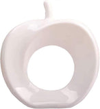 White Ceramic Apple Decoration Modern Apple Statue Home Bookshelf Accent V1263-JX-5673
