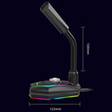 USB Computer Microphone - Wired Condenser Mic for Office, Gaming, Conference V1263-JX-3665