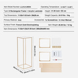 10PCS 31.5inch/80cm High Wedding Flower Stand, With Acrylic Laminate,Metal Vase Column Geometric V952-HLHJLFTJXKYLGS0OLV0