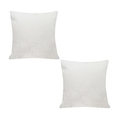 SOGA 2X 50cm White Throw Pillow Premium Polyester Fiber and Cotton for Home Decor FRENCHCUSHION326X2