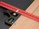 Multifunctional Woodworker's Combination Measure Rule Metal Measuring Instrument for Accurate 90/45 V1192-AZ-W-23413