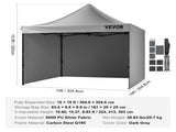 304.8 x 304.8 cm Pop up Canopy with Removable Sidewalls, Instant Canopies Portable Gazebo & Wheeled V952-DCSYPSH1010FTAFO2V0