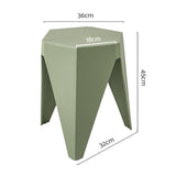 Artiss 2x Bar Stools Puzzle Plastic Foot Stool Green AI-PP-STOOL-T-GR