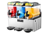 Commercial Frozen Drink Maker, 15Lx3 Triple Tank Slushy Machine, 180 Cups Stainless Steel Margarita V952-CGXXRJX315LS56A98V3