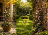 60"x11" Bronze Metal Garden Trellises, Decorative Butterfly & Bird Rustproof Trellis for Outdoor V1366-AZ2-W-14216