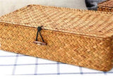 Natural Seagrass Storages for Organizing, Rectangular Storage with Lid, Wicker Woven V1189-LWWAL-20260401-06171