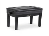 Alpha Adjustable Piano Bench Wooden Keyboard Seat Padded Music Chair Black PSTOL-STR-55KNOB-BK