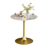 Heavy Duty High Bar Table-Glossy Jade TopGold legs V767-ZT729GD-XNE