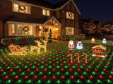 Jingle Jollys Christmas Lights 6x4m Christmas Net Lights 1000LED Red Green Festive Lighting XMAS-NE1000-4X6-RG
