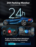 3.19" Black IPS Dual Dash Cam with 4K1080P, 5G WiFi, GPS, Night Vision & Free 64GB Card V178-59105