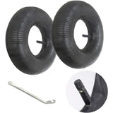 2 Pieces 3.50/4.00-6 Inner Tube Tire Wheel 3.50/4.00-6 Innertube Wheelbarrow Rubber Valve 6 V1188-MS-227-0874
