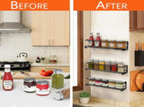 Four-Tier Metal Wall-Mounted Spice Rack - Suitable for Kitchens and Cabinet Interiors - Neatly V1188-ZXY-10881