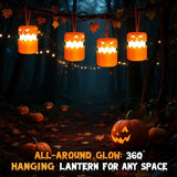 Dual-Expression Halloween Pumpkin Night Light with 360&deg Warm Glow, Rechargeable and Portable for V1341-ZY-CE5TWCRF-3PCS