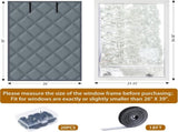 Window Insulation Kit for Winter, 3 Layer 26" X 39" Winter Insulated Cover with Fastener, Thermal to V1259-DP01-A-591